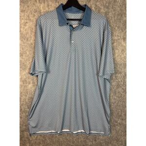 Southern Tide Mens Driver Blue Floral Performance Golf Polo XXL